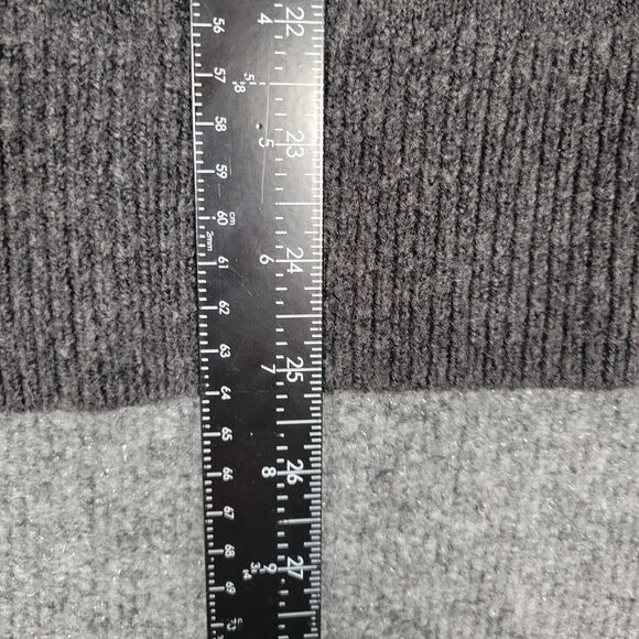 MADEWELL K5429 Gray Wool Dashwood V-Neck Sweater with Bubble Sleeves SIZE SMALL - Picture 4 of 10